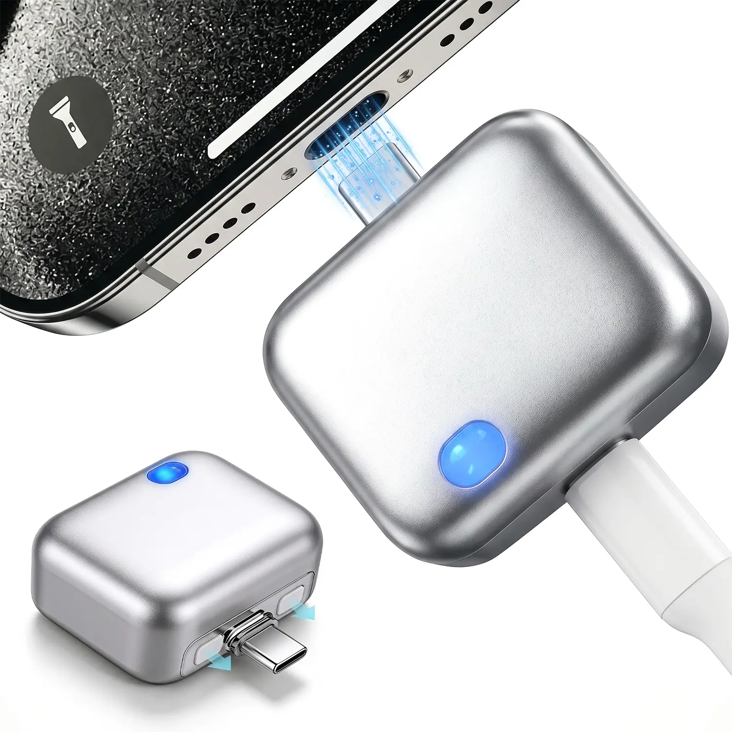 140W Type-C Physical-Disconnect Battery Guard - Auto & Self-Eject Charger, Smart Auto-Stop Charging Accessory for Mobile Smartphones, Laptops, Tablets,Anti-Overcharge Tech for Safe Overnight Use,Safe Night Charging Auto Cut-Off,Gift for Chargeable Devices