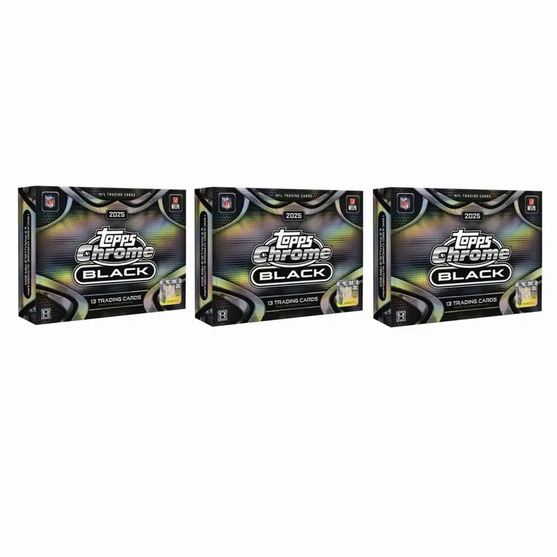Break 939 - 3 Boxer! (3) 2025 Topps Chrome Black Hobby Boxes! (1 auto, #’d parallels!) Pick your team!!