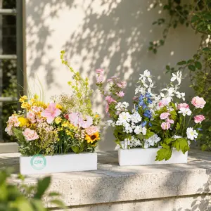 2-Pack Welcome Sign Flower Row, Festive & Party Wedding Entrance Floral Decor, Home Supplies Backdrop Banner for Ceremonies