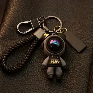 1pc Cool Astronaut Keychain Paired with Cartoon Pet Pendant - Versatile Accessory for Cars Automotive & Motorcycle,Best Gifts for Halloween, Christmas, Thanksgiving, Valentine's Day