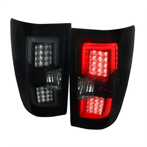 2014-2019 Chevrolet Silverado 1500/ 2015-2019 Silverado 2500HD 3500HD GMC Sierra 3500HD LED Tail Lights (Glossy Black Housing/Smoked Lens)