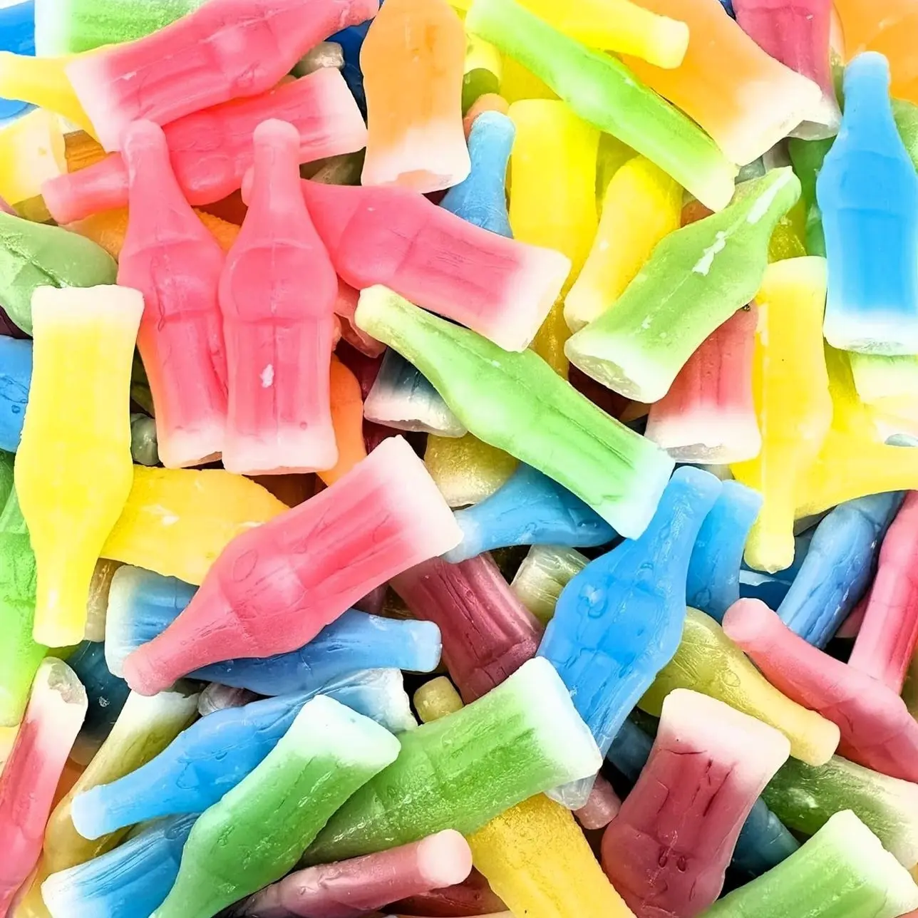 Wax Bottle Candy Drinks, 1/2 (half) Pound Bag - Retro Wax Candy Bottles, Liquid Filled - Variety Flavor Nip Candy Juice - Classic Wax Candy for Old School Candy Lovers