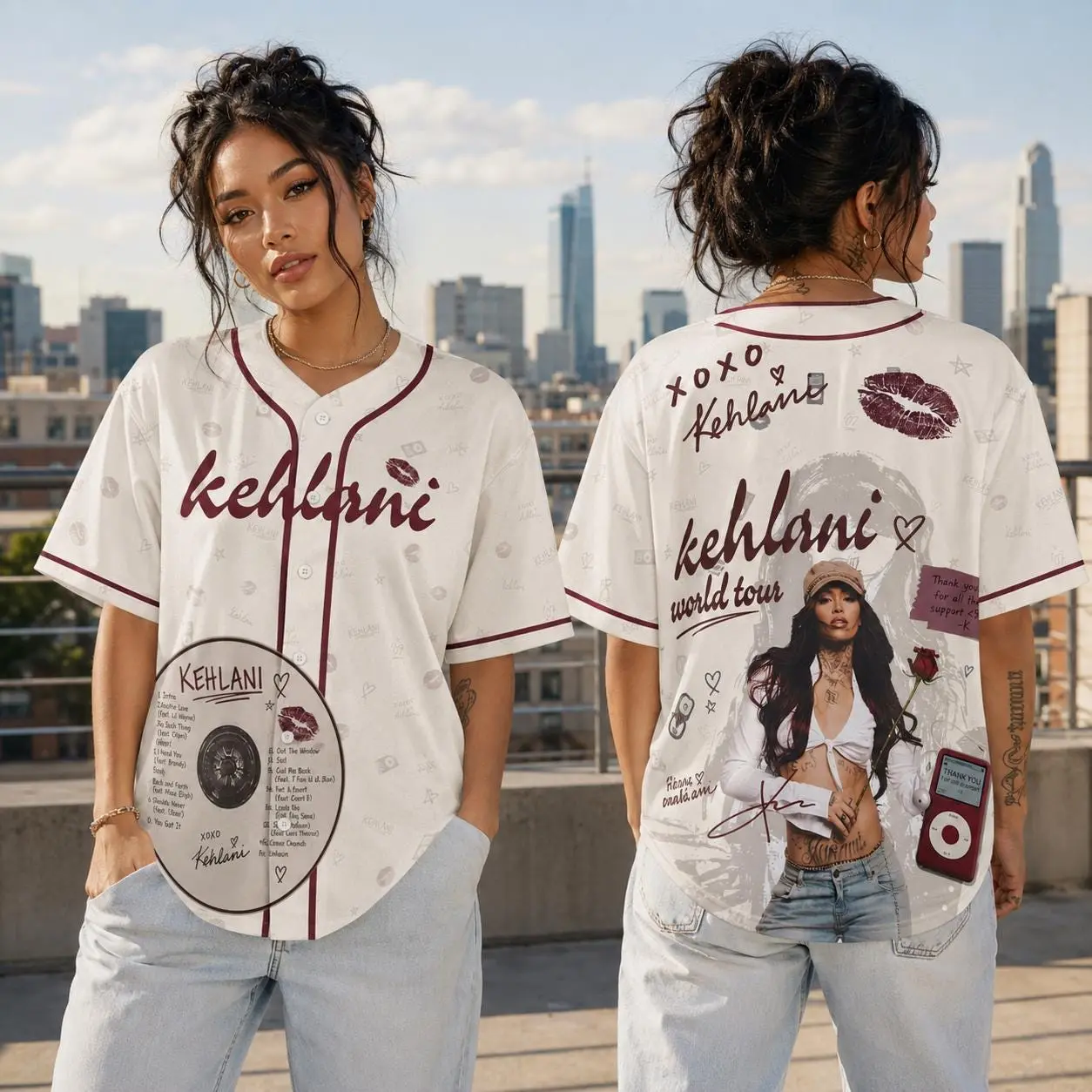 Kehlani World Tour 2026 Baseball Jersey, Music Lover Gift, Unisex Button Up Jersey, Concert Outfit