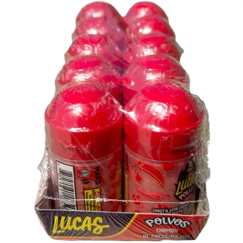 Lucas Polvos Chamoy Powder Mexican Candy - 10 pieces