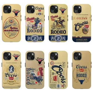 Coors Rodeo Banquet Vintage Design phone Cases For iPhone 17 16 15 14 13 12 Promax Pro Plus, Double-layer hard shell protection,best Gift
