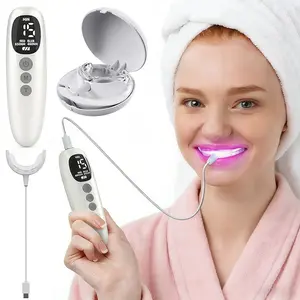 Red & Blue Light Therapy Gum Care Device with 18 Laser Diodes for Daily Gum & Teeth Care with Storage Case At-Home Treatment for Healthier Oral Health