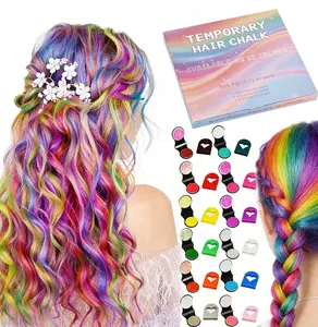 12Pcs/Set Hair Chalk, Washable Hair Dye Hair Chalk for Girls with Dark Hair - Vibrant Temporary Hair Color for Parties, Non-Sticky Temporary Dye - Girls Birthday Christmas Cosplay Hair DIY Party, hair dye