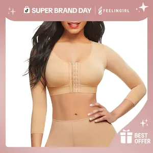 FeelinGirl Arm Shaper for Women Post Surgery Arm Lipo Compression Sleeves Slimming Arm Front Closure Shapewear Bras Women #Summervibes FeelinGirl Arm Shaper for Women Post Surgery Arm Lipo Compression Sleeves Slimming Arm Front Closure Shapewear Bras Women #Summervibes
