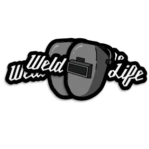 Weld Life Sticker Welding Helmet Sticker Hard Hat Sticker Decal Welding Sticker Funny Welder Gift Metal Worker Gift Welder Decal Welding Hood Sticker - 5 Inch 2 Pack - PLST0023