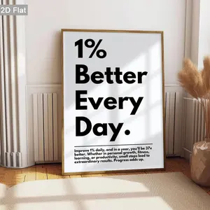 2D Flat, 1pc Unframed Motivation Wall Art, Daily Growth Wall Decor Poster, Progress Quote Wall arts, Retro Art Prints Decorations, Classic Canvas Paintings, Modern Posters, For Living Room, Bedroom, Cafe, Home Decor, Holiday Gifts, No Frame