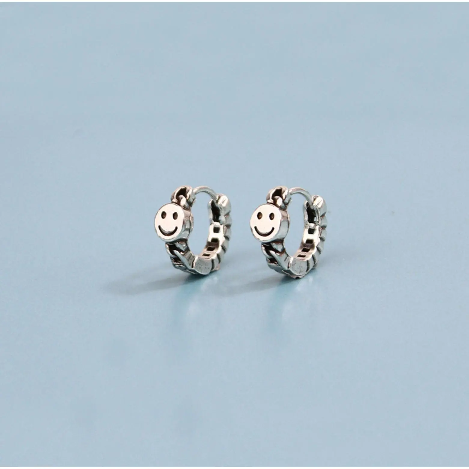 Smiley Hoop Earring