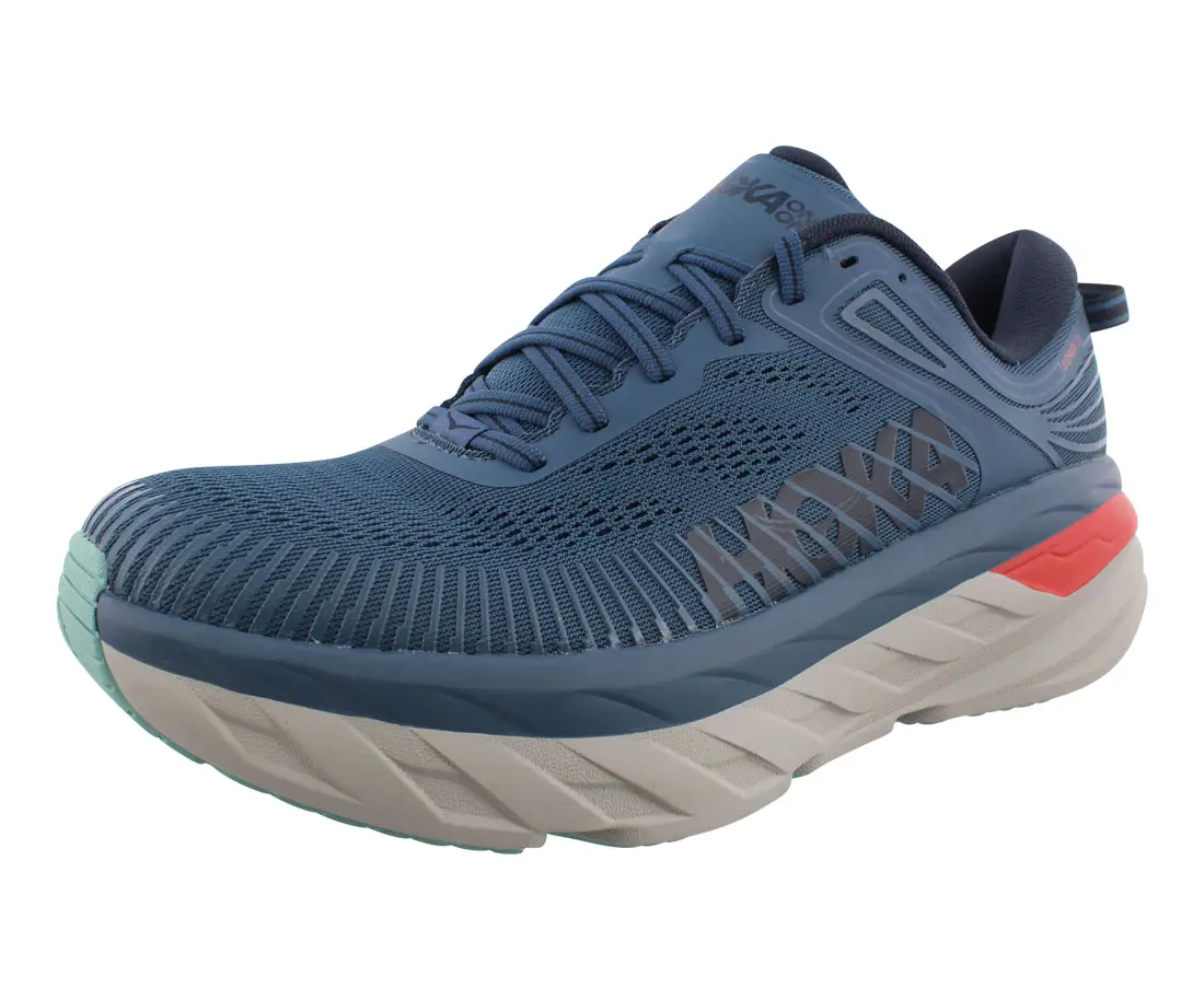 Hoka Bondi 7 Men's Cushioned Running Shoes, Athletic Sports Sneaker for Men, Comfortable and Supportive Footwear, Sports Shoes, Training, Casual, Men's Running Shoes