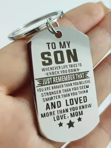 Fashion Letter Pattern Slogan Metal Keychain for Men & Women, Stainless Steel Key Chain, Casual Clothes Accessories for Bag & Car, Keychain For Bags