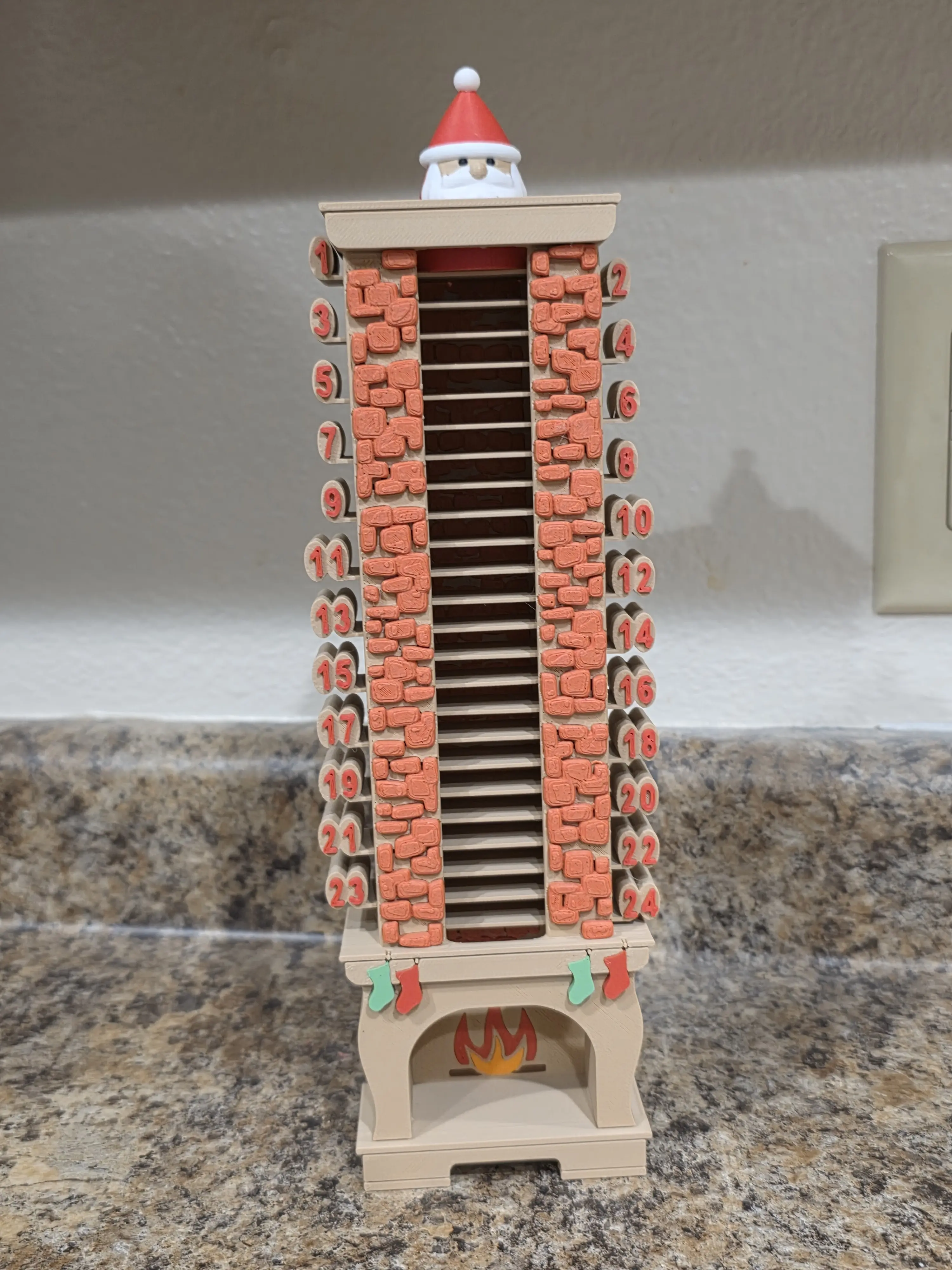 Santa in the Chimney Advent Calander