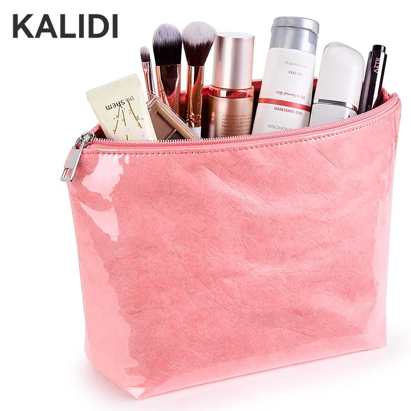 KALIDI High-Capacity Jelly PVC Shoulder Tote - Waterproof Jelly-Kraft Look Cosmetic Travel Bag, Portable Travel Beauty & Makeup Organizer, Zip Closure Anti-Leak Luggage-Fit Airline-Compatible Functional Bag