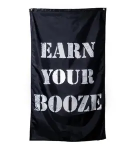 Earn Your Booze Vertical Flag 3x5'