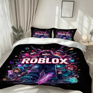 Roblox Theme Bedding Set, Includes Game Character & Weapon Elements, Soft, Perfect Gift for Gamers