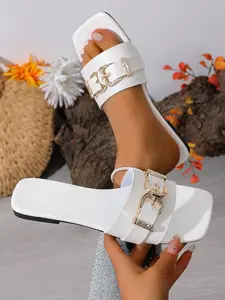 Women's Fashion Casual Comfortable Simple Personalized Slip-On Flat Sandals