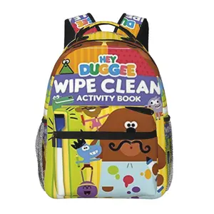 Hey Duggee School Backpack – Large Capacity, Casual Daypack for Outdoor Activities and Office Use; Hey Duggee Cartoon Merchandise Laptop Backpack/School Bag for Boys, Girls, and Gift Giving