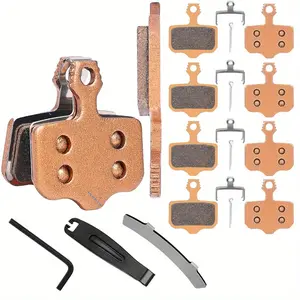 4 Pairs Sintered Metal Ebike Disc Brake Pads with Tools, Compatible for Sram Brake Pads Avid Elixir E1 E3 E5 E7 E9 ER CR XO XX DB1 DB3 DB5, MTB Brake Pads Compatible for Nutt Hydraulic Disc Brakes