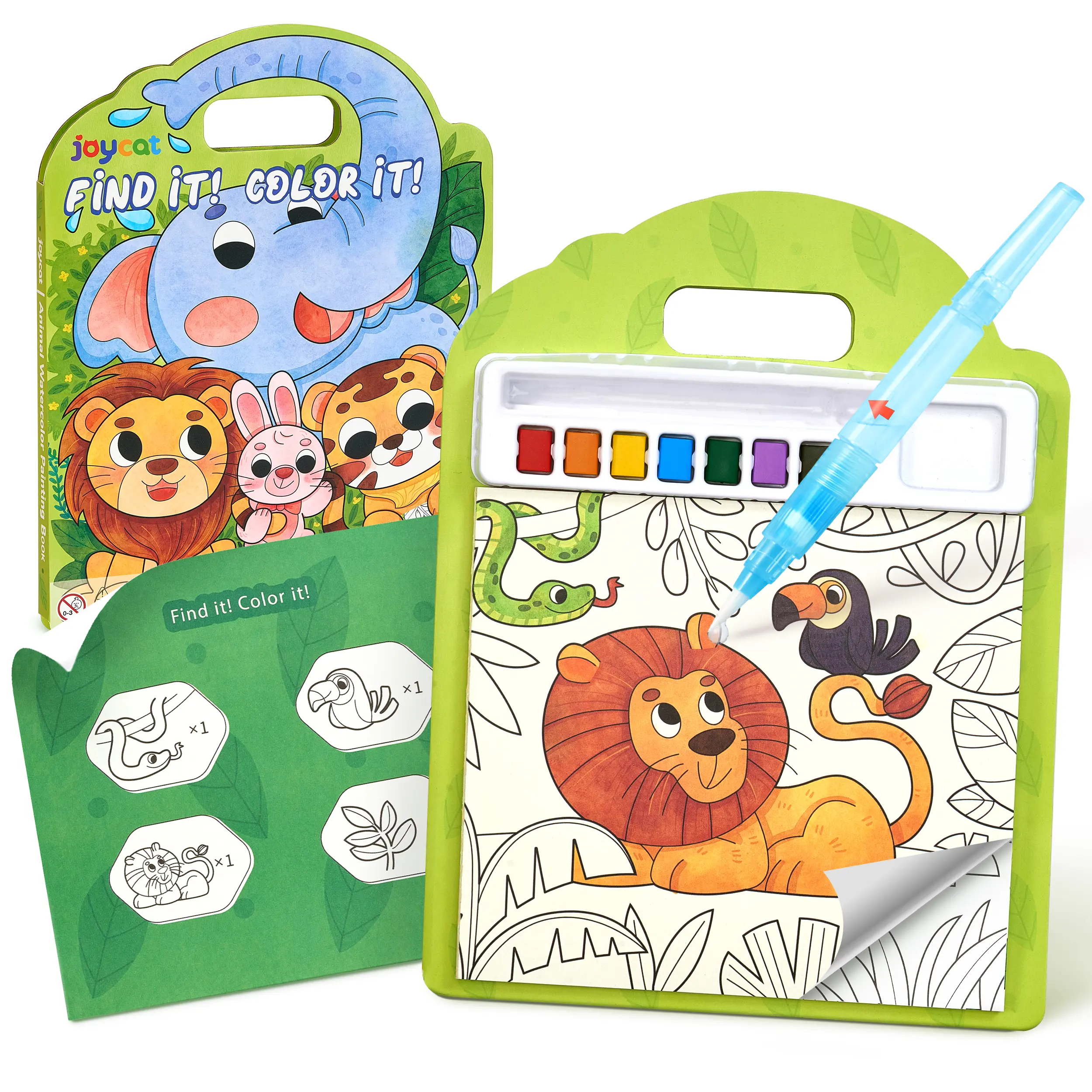 JoyCat Find & Color Paint with Water Coloring Books for Toddlers, Educational Seek and Find, No Mess Art & Craft Toy, Fun Learning Activity for Kids Ages 3-8, Gift for Girls Boys