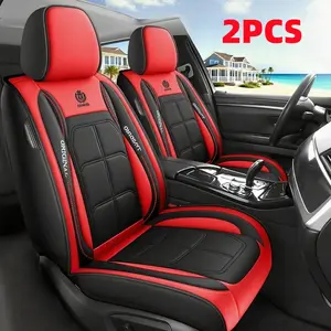 truck seat 2PCS Car Seat Covers for Front Passenger & Driver Dual Seating PU Leather Full Enclosure Waterproof Wear-resistant Muscle Seat Cushion Covers