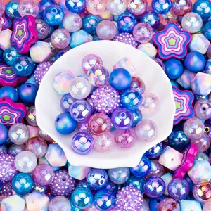 【Ray Ray New Arrivals】16mm Acrylic Beads Mix for DIY Pen, Keychain, Bracelet,Nails Charam ect,Crafts