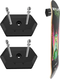 Hikeen Skateboard Wall Mount Skateboard Hanger for Skateboard Deck Display and Storage, Floating Effect