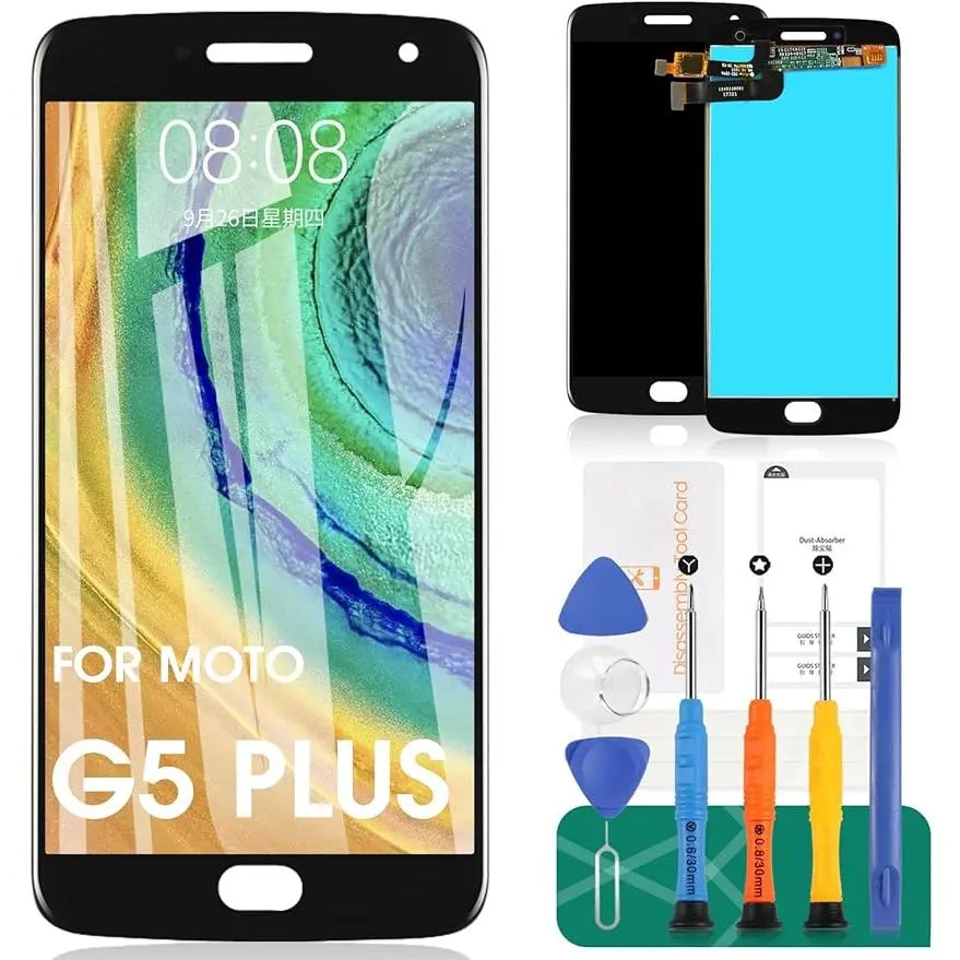 for Moto G5 Plus Screen Replacement - SRJTEK LCD Screen for Motorola Moto G5 Plus XT1686 XT1681 XT1683 XT1684 XT1685 XT1687 Touch Digitizer Display Panel Glass Lens Assembly Repair Parts Kit