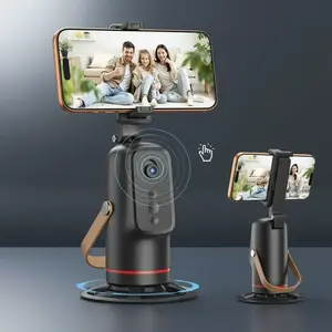 Auto Face Tracking Tripod, with Gesture Control Functon ,360° Rotation Face Body Phone Camera Mount Smart Shooting Phone Tracking Holder for Live Vlog Streaming Video, Accessories Selfie 360 Rotating Phone Stand Smartphone Vlogging Kit