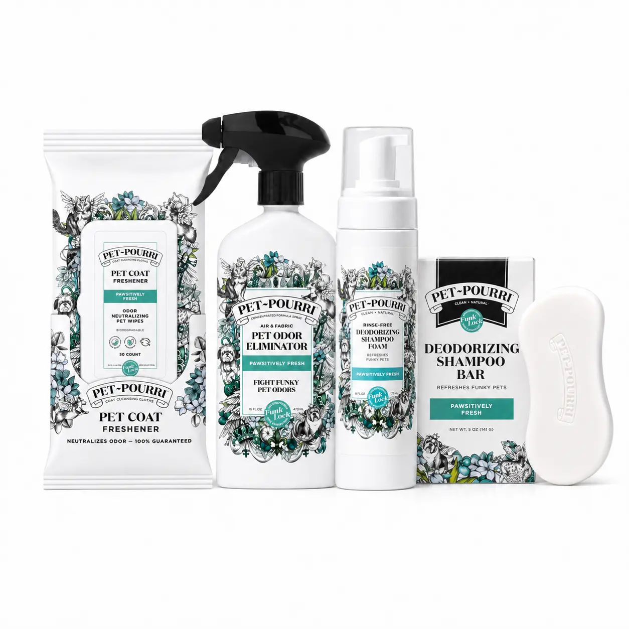 Pet~Pourri Ultimate Pet Odor Eliminator Kit - Pawsitively Fresh