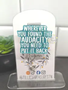 Wherever you found the audacity you need to put it back badge reel, Funny badge reel, Interchangeable Badge Reel, nursing badge reel