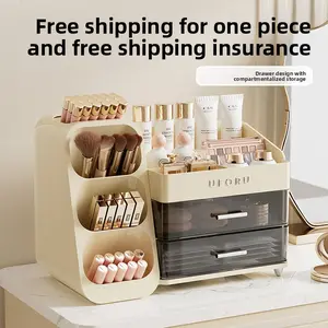 Premium Cosmetic Storage Box, Large Capacity Desktop High-End Skincare Product Multifunctional Drawer-Style Lipstick Makeup Box