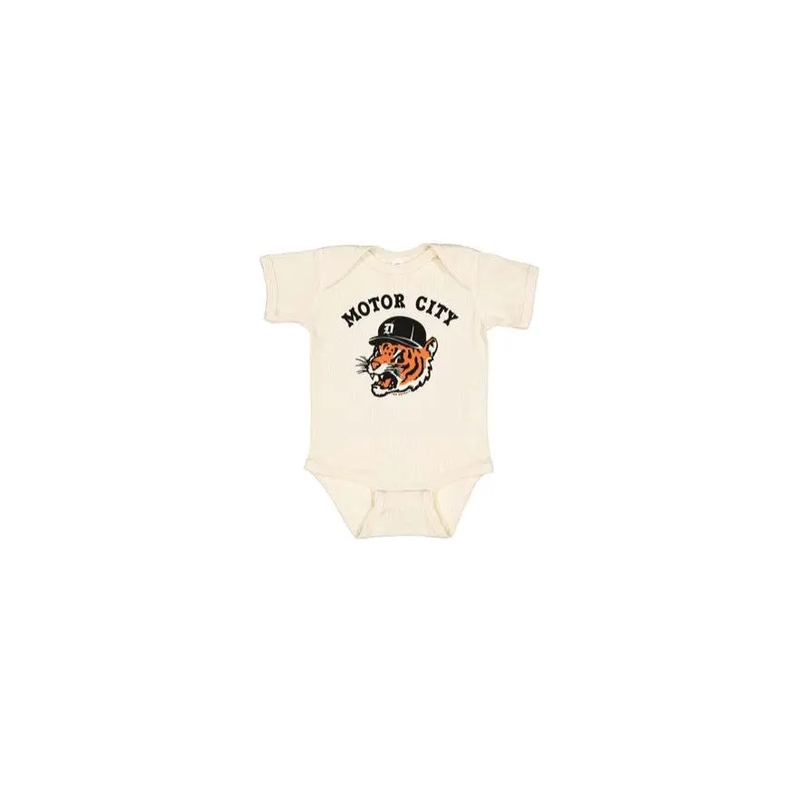 Ink Detroit - Motor City Kitty Baby Onesie - Natural
