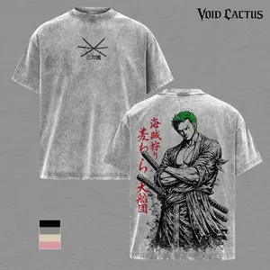 Roronoa Zoro – One Piece Vintage Shirt | Pirate Hunter Anime Graphic Tee, Heavyweight Cotton Streetwear For Anime Fans & Streetwear Enthusiasts