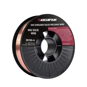 ARCCAPTAIN Mig Welding Wire, .030'' .035'' 10Lb Mig Wire ER70S-6 10Lbs Gas Solid Carbon Steel Low Splatter Mig Welding Wire Compatible With Lincoln Miller Forney Harbor Welder 0.08 4.5KG