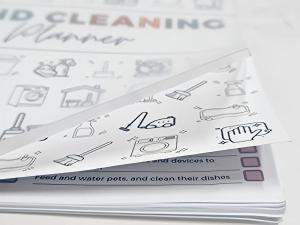 1PC Cleaning Planners, Home Cleaning Guide，Spring Cleaning Checklist, Preppy Cleaning Schedule for Dorm，mother'sdaygift