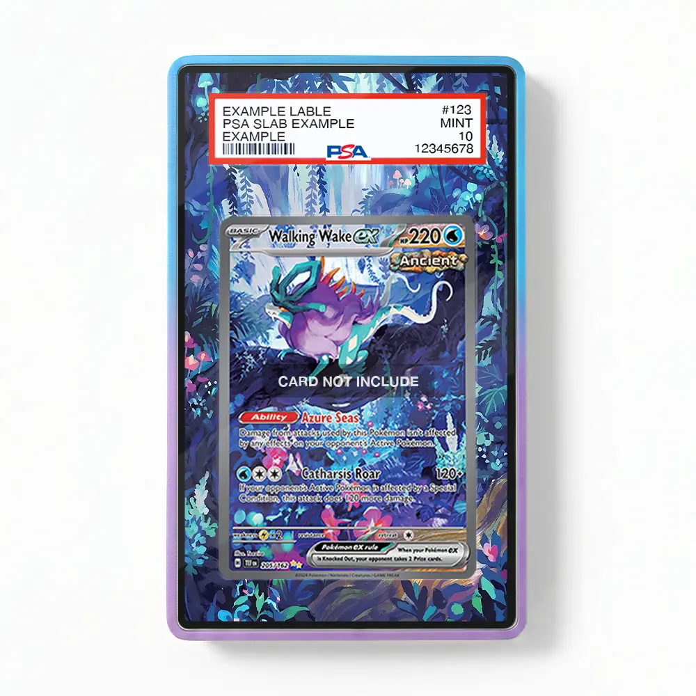 Walking Wake ex 205-162 Pokemon Graded Display Case, Extended Art, Extended Display Case, Extended Art Case PSA Graded Guard Case / Magnetic Case / Screws Case (CARD NOT INCLUDED)