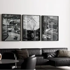 Set of 3 F1 Poster, Formula 1 Poster, Black and White F1 Poster, Vintage F1 Poster, Formula 1 Print, F1 Print, F1 Wall Art, F1 Gift, Formula