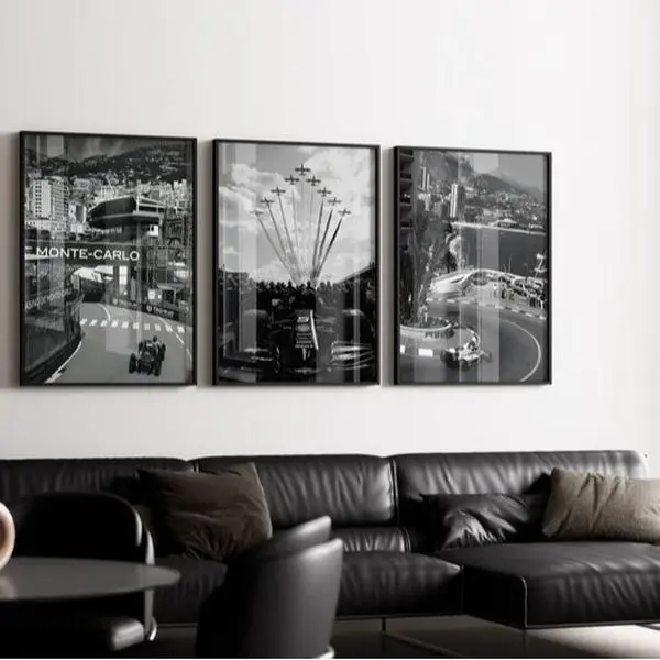 Set of 3 F1 Poster, Formula 1 Poster, Black and White F1 Poster, Vintage F1 Poster, Formula 1 Print, F1 Print, F1 Wall Art, F1 Gift, Formula