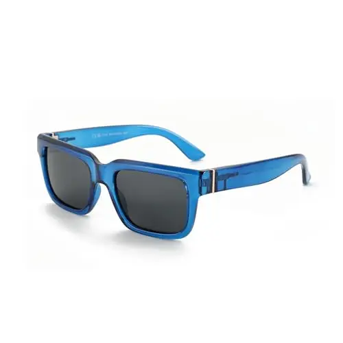 C08 Crystal Blue Frame Black Lens