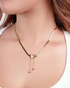 Classic Butterfly Charm Necklace for Women – 18K Gold Plated Stainless Steel | Elegant Minimal Butterfly Jewelry | Adjustable Chain