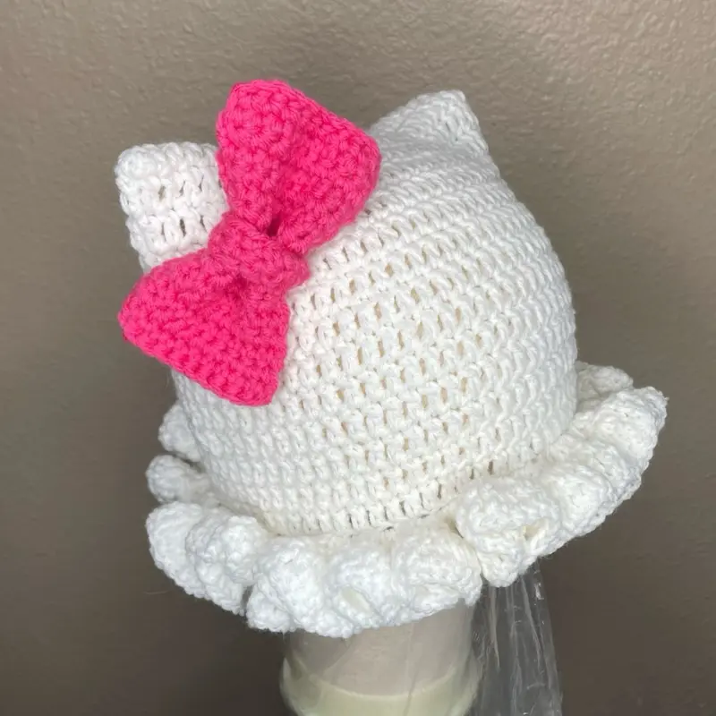 Hello Kitty Crochet Beanie