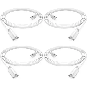 (4-Pack) 6FT T5 T8 LED Shop Light Connecting Wire, Dual-Ended Linkable  Cords for LED Tube Light Fixture, Ceiling Lamp, 4-Pack