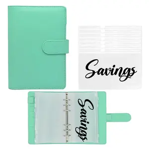 Teal Leather Budget Binder - A6