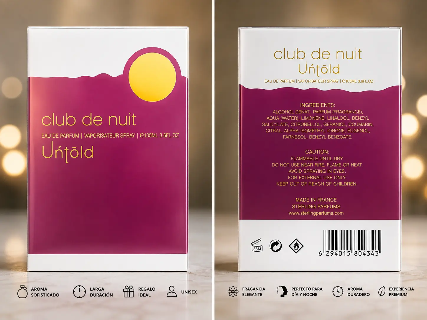 Armaf Club de Nuit Untold Eau de Parfum for Women & Men – 105 mL / 3.6 fl oz