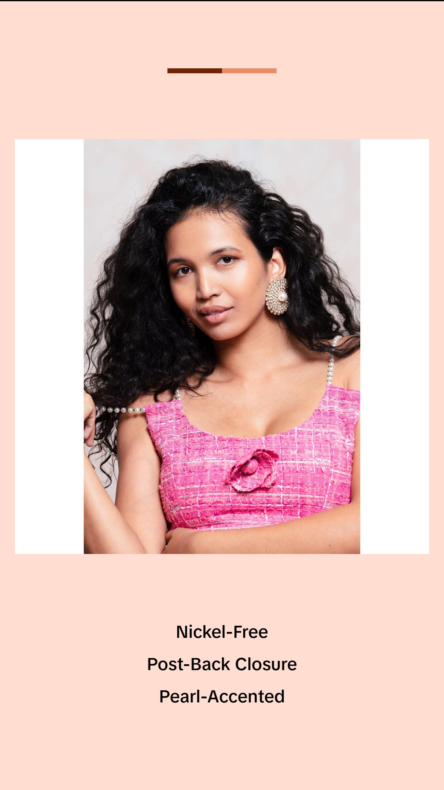 Rhinestone & Pearl Earrings