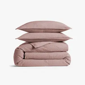 King/California King Honeycomb Cotton Duvet Cover & Sham Set Petal - Parachute