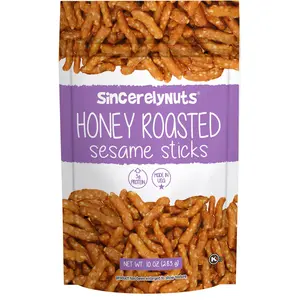 Sincerely Nuts Honey Roasted Sesame Sticks  Snacks, 10oz - Kosher Certified