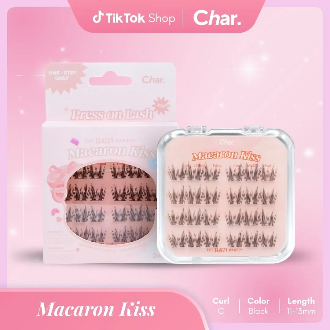Macaron Kiss - Pre-Glue Lashes, Bold Glam Eye-Catching ,C-Curl ,11-13mm for Glam Makeup Looks